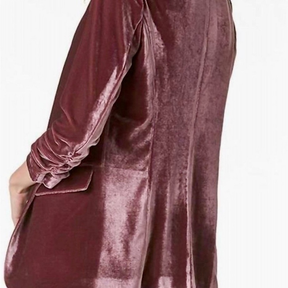 Tart Velvet Long Sleeve Jacket in Burgundy